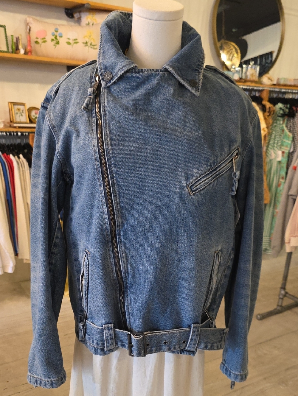 Denim Zip-Front Jacket - Blue